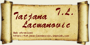 Tatjana Lacmanović vizit kartica